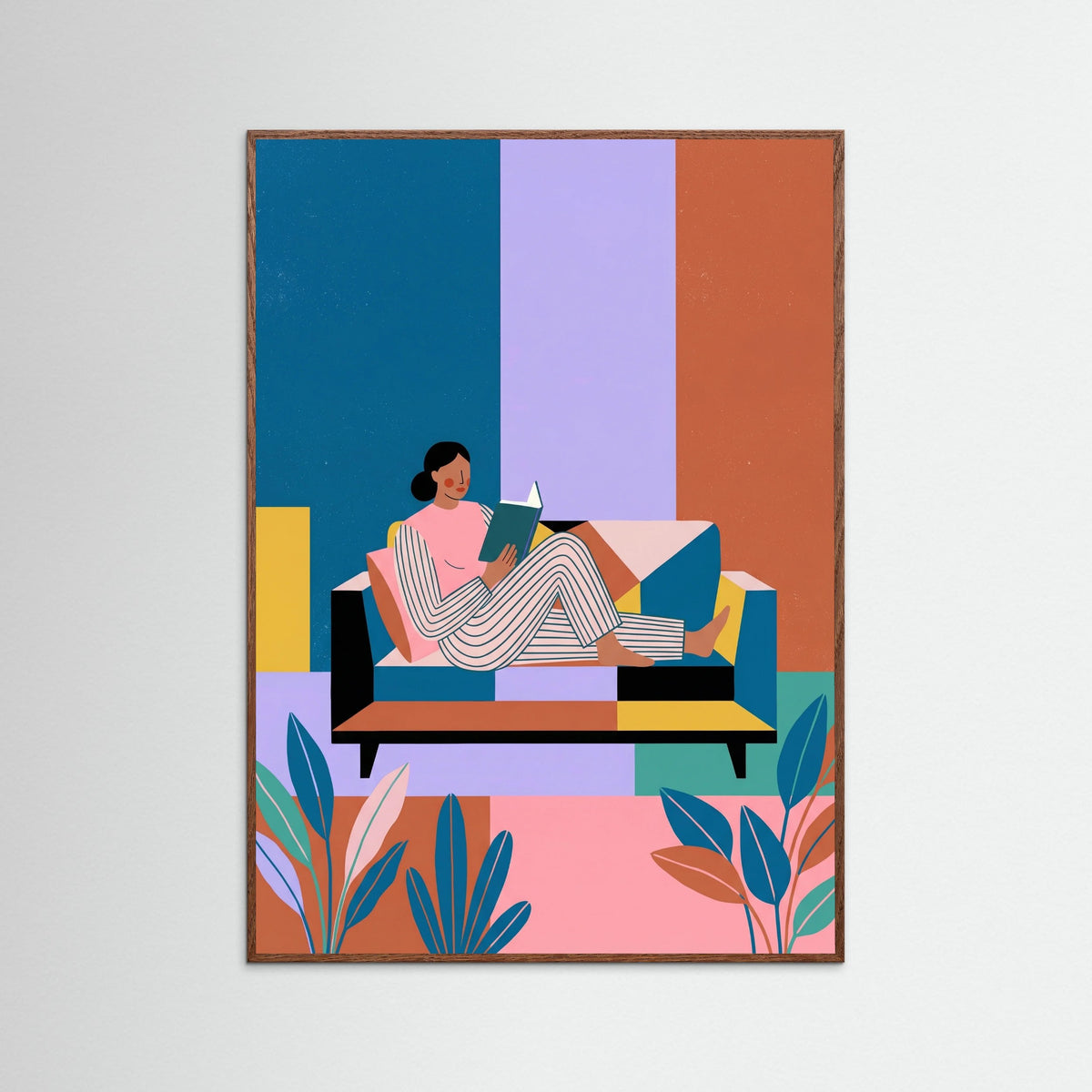 Oak Dark Geometric Siesta