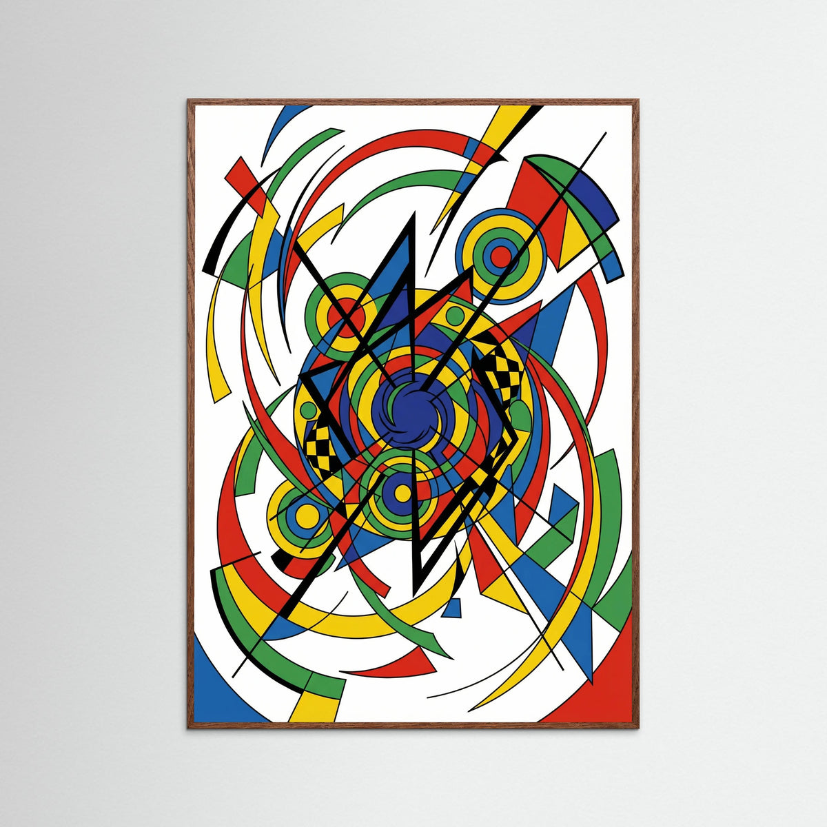 Oak Dark Geometric Symphony