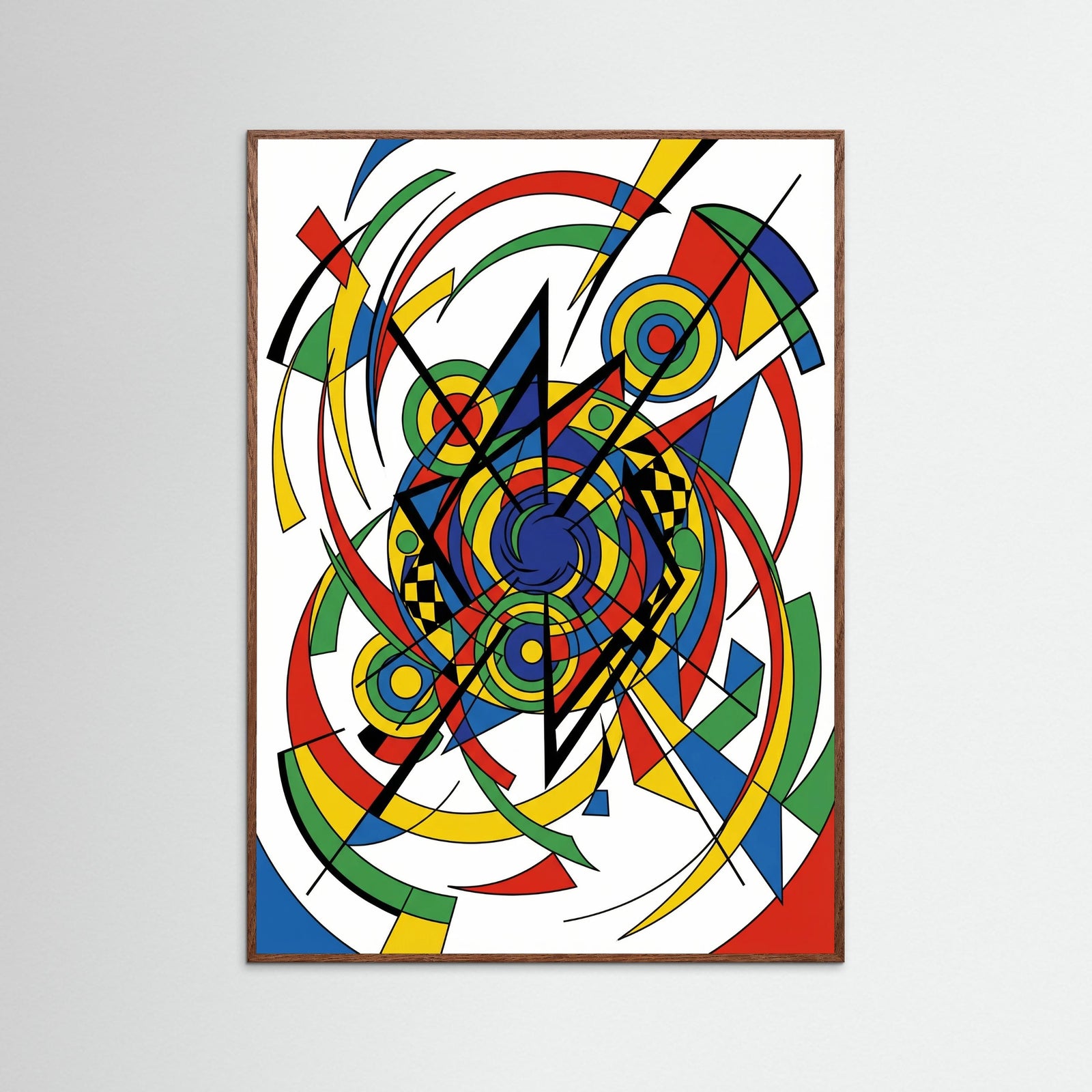 Oak Dark Geometric Symphony