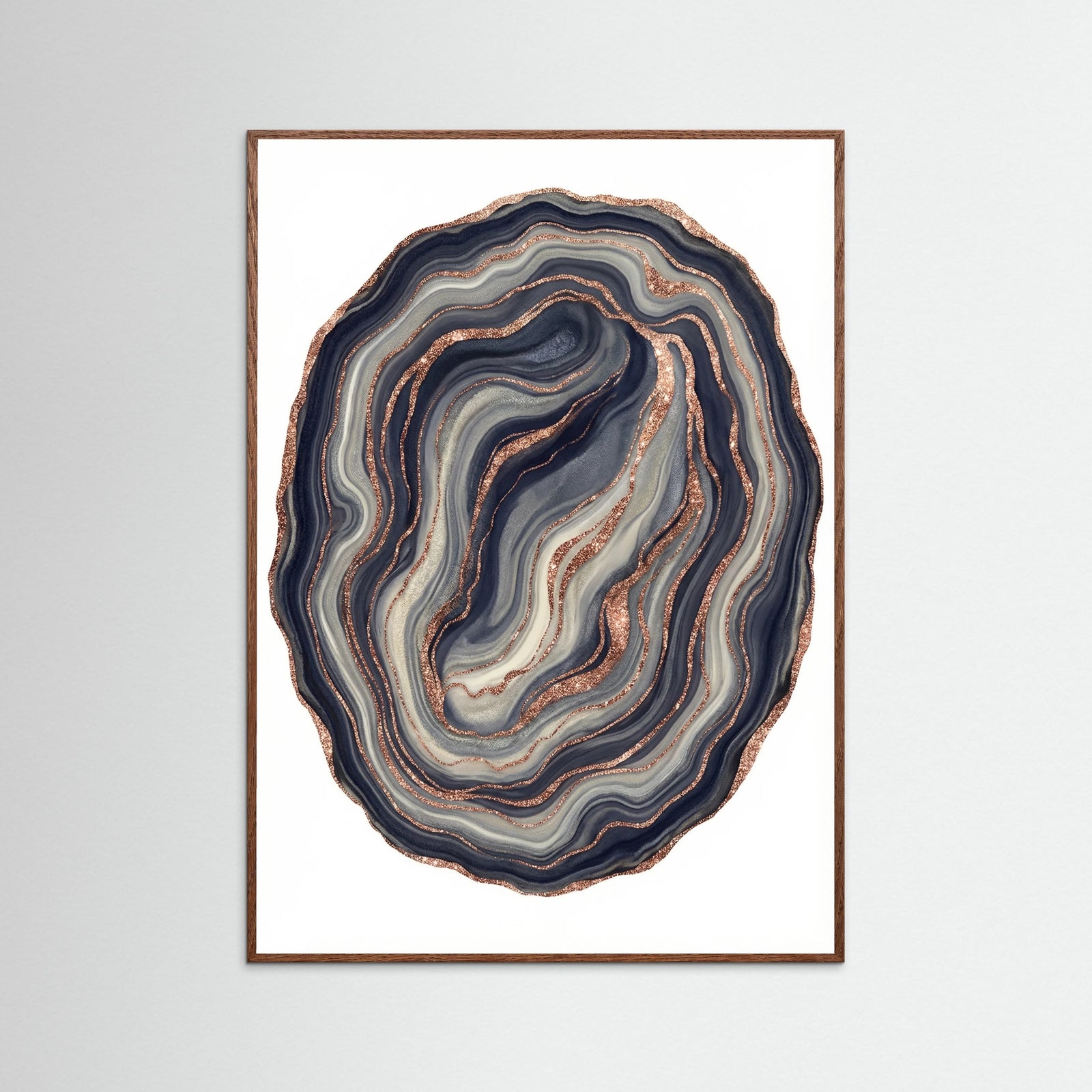 Oak Dark Gilded Geode Streams