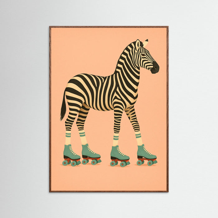 Oak Dark Giraffe Roller Skates