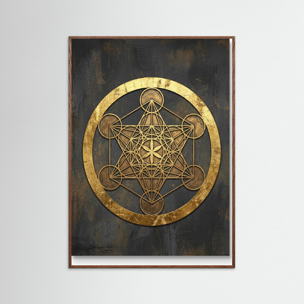 Oak Dark Golden Sacred Geometry