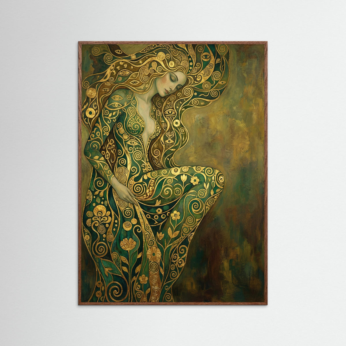 Oak Dark Golden Serpent Goddess
