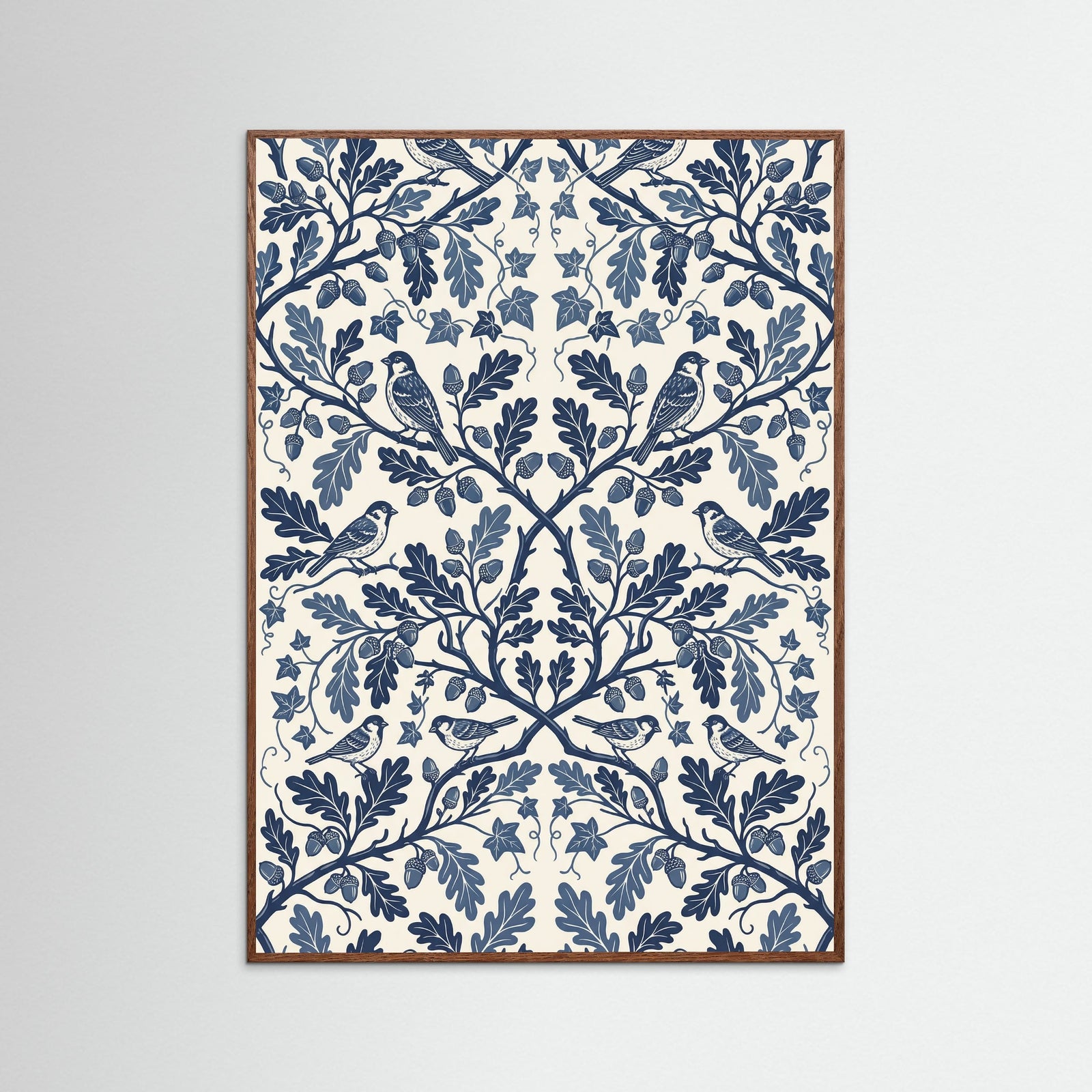 Oak Dark Grapevine Bloom Print