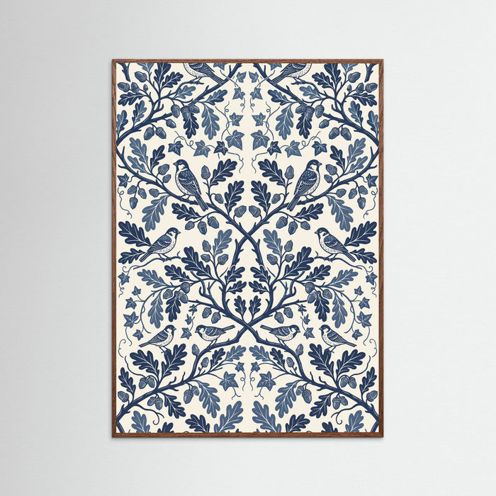 Oak Dark Grapevine Bloom Print