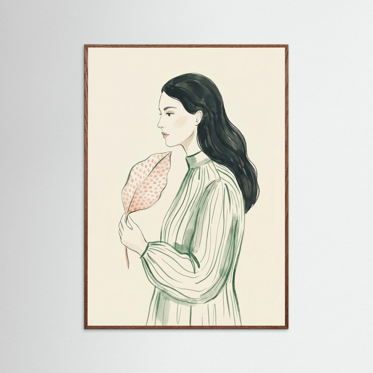 Oak Dark Green Dress Orange