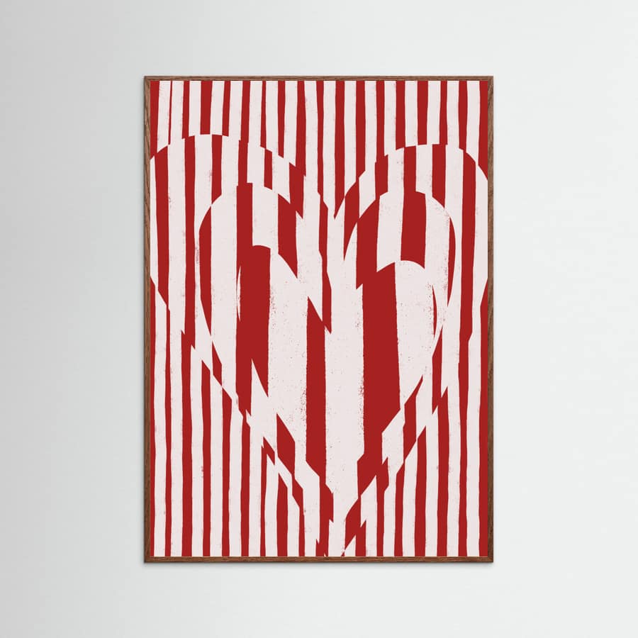 Heart in Stripes Poster – poster and art print