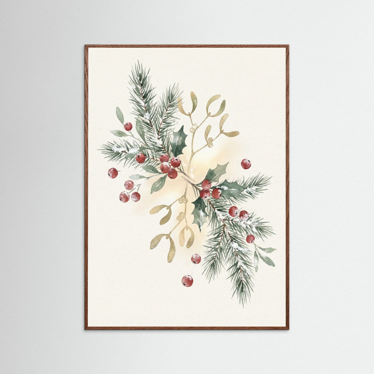 Oak Dark Holiday Harmony Wreath