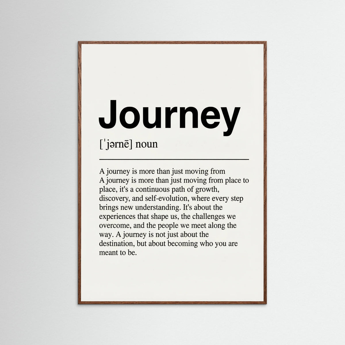 Oak Dark Home Definition Print