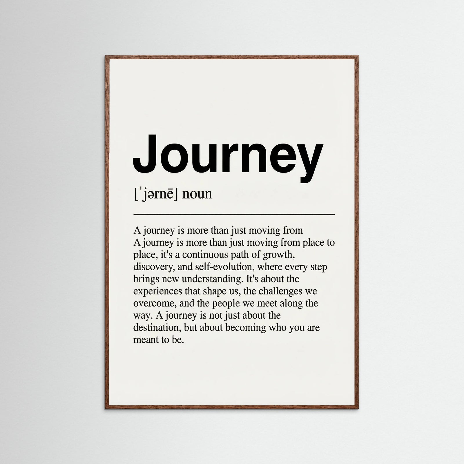 Oak Dark Home Definition Print