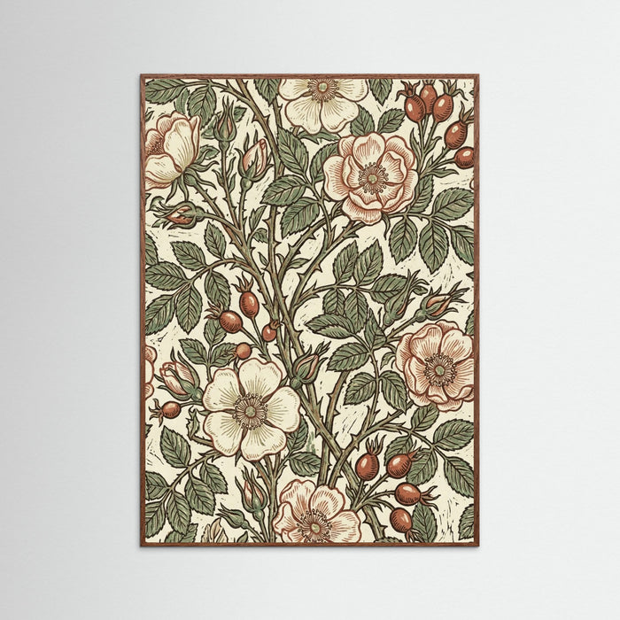 Oak Dark Honeysuckle Scroll