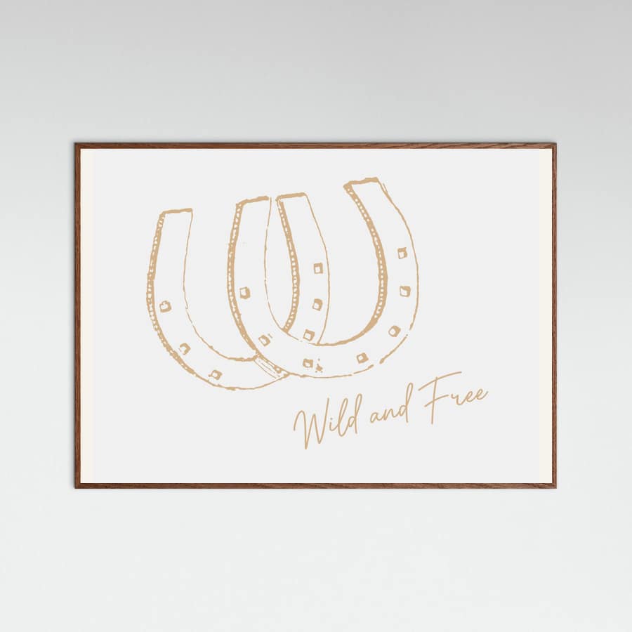 Plakat Horseshoe Wild and Free Neutral – plakat i druk artystyczny