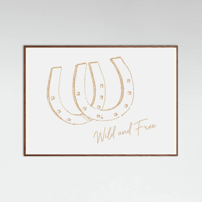 Plakat Horseshoe Wild and Free Neutral – plakat i druk artystyczny