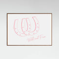 Horseshoe Wild and Free Pink Poster – plakat og kunsttryk