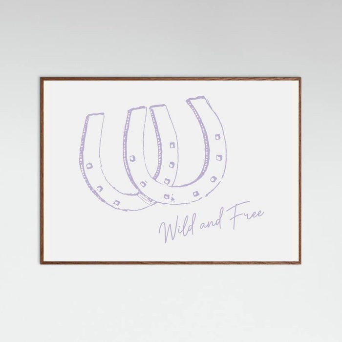 Horseshoe Wild and Free Purple Poster – Poster und Kunstdruck