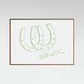 Horseshoe Wild and Free Sage Green Poster – plakat og kunsttryk