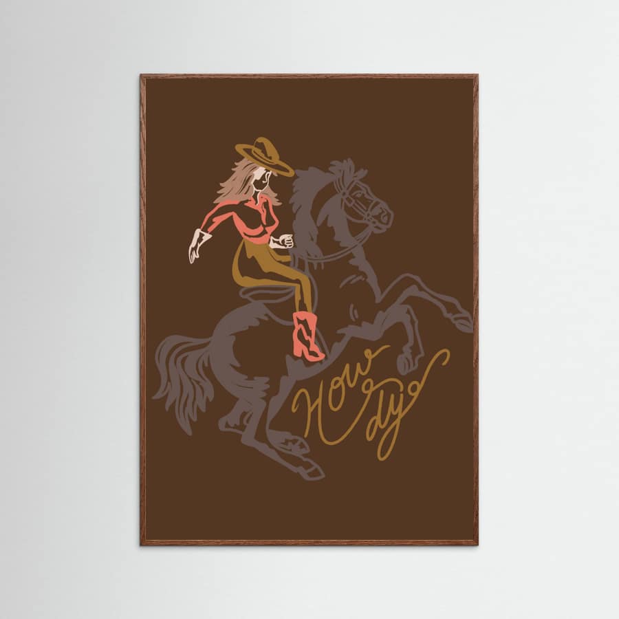Howdy Cowgirl Poster – poster and art print