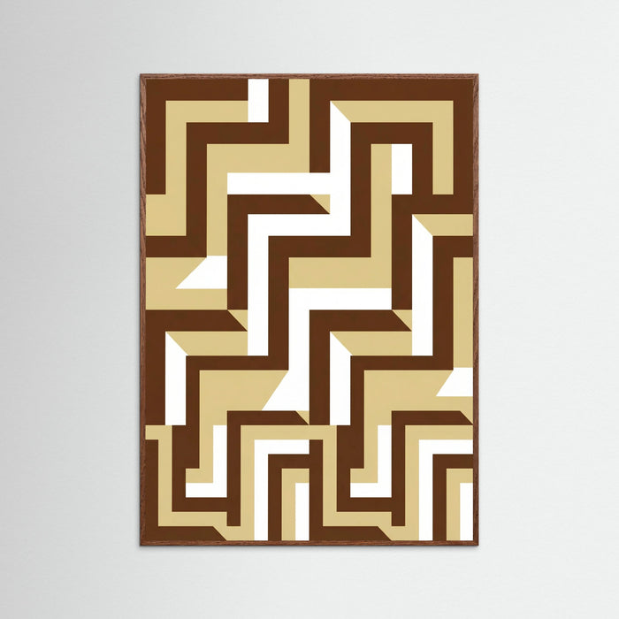 Oak Dark Interlocked Grid