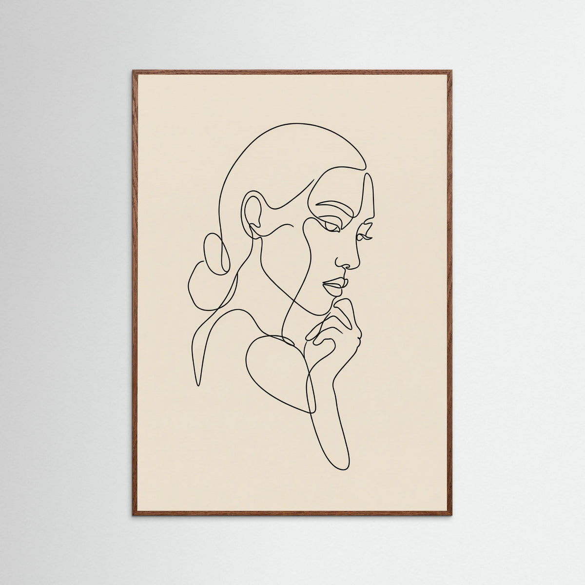 Oak Dark Intertwined Faces