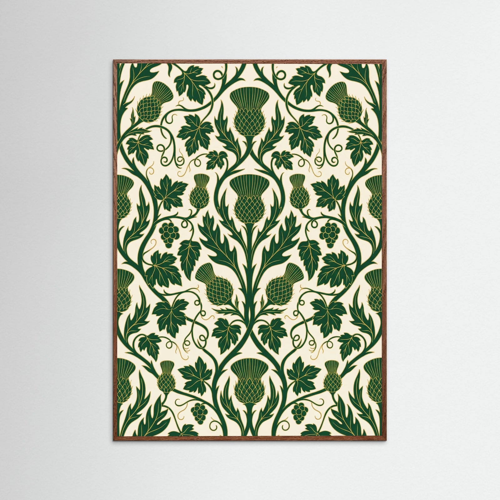 Oak Dark Intricate Botanical Tapestry
