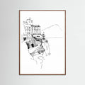 Italian Landscape Art, Amalfi Coast Small Towns By The Sea Poster – Poster und Kunstdruck