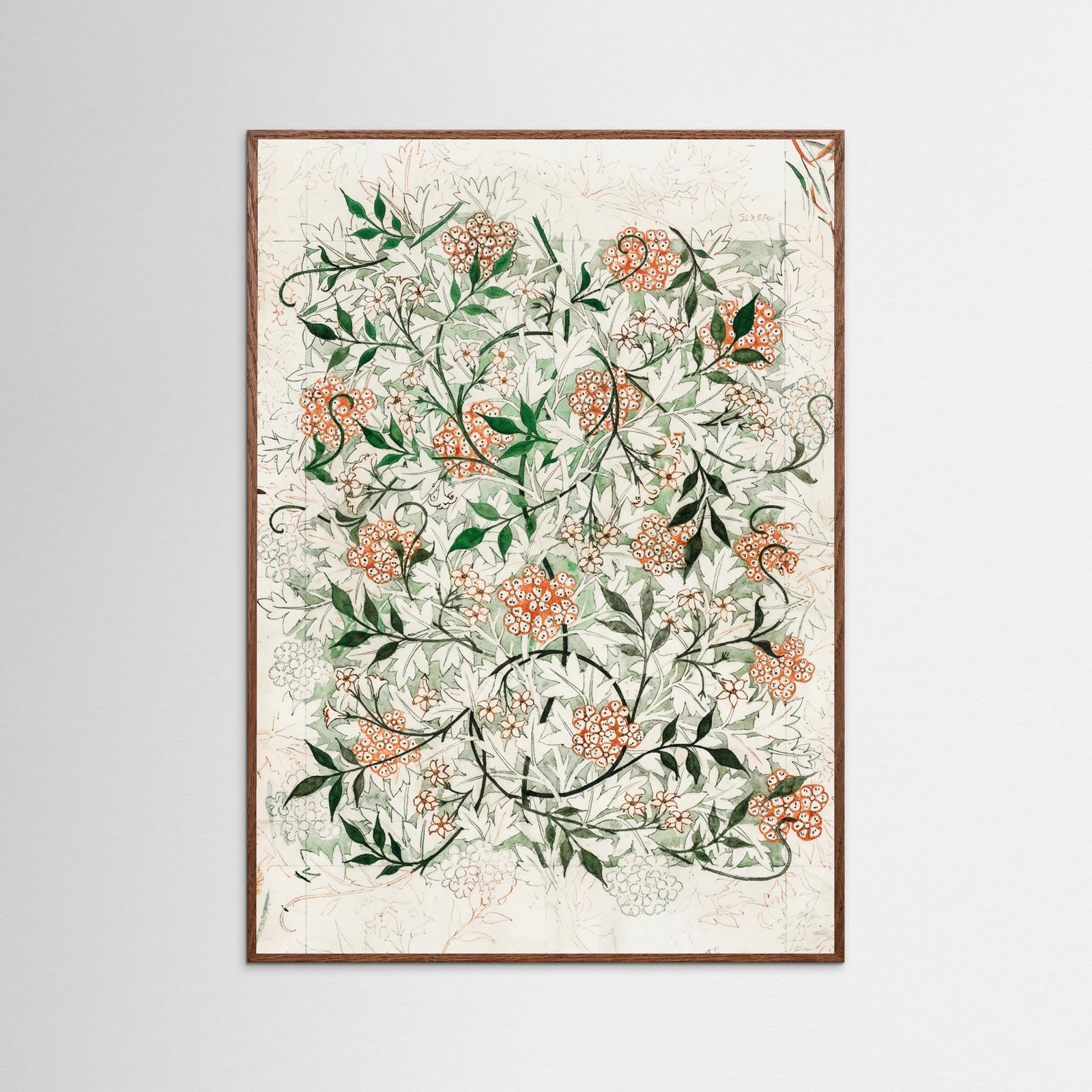 Oak Dark Jasmine Vine Elegance