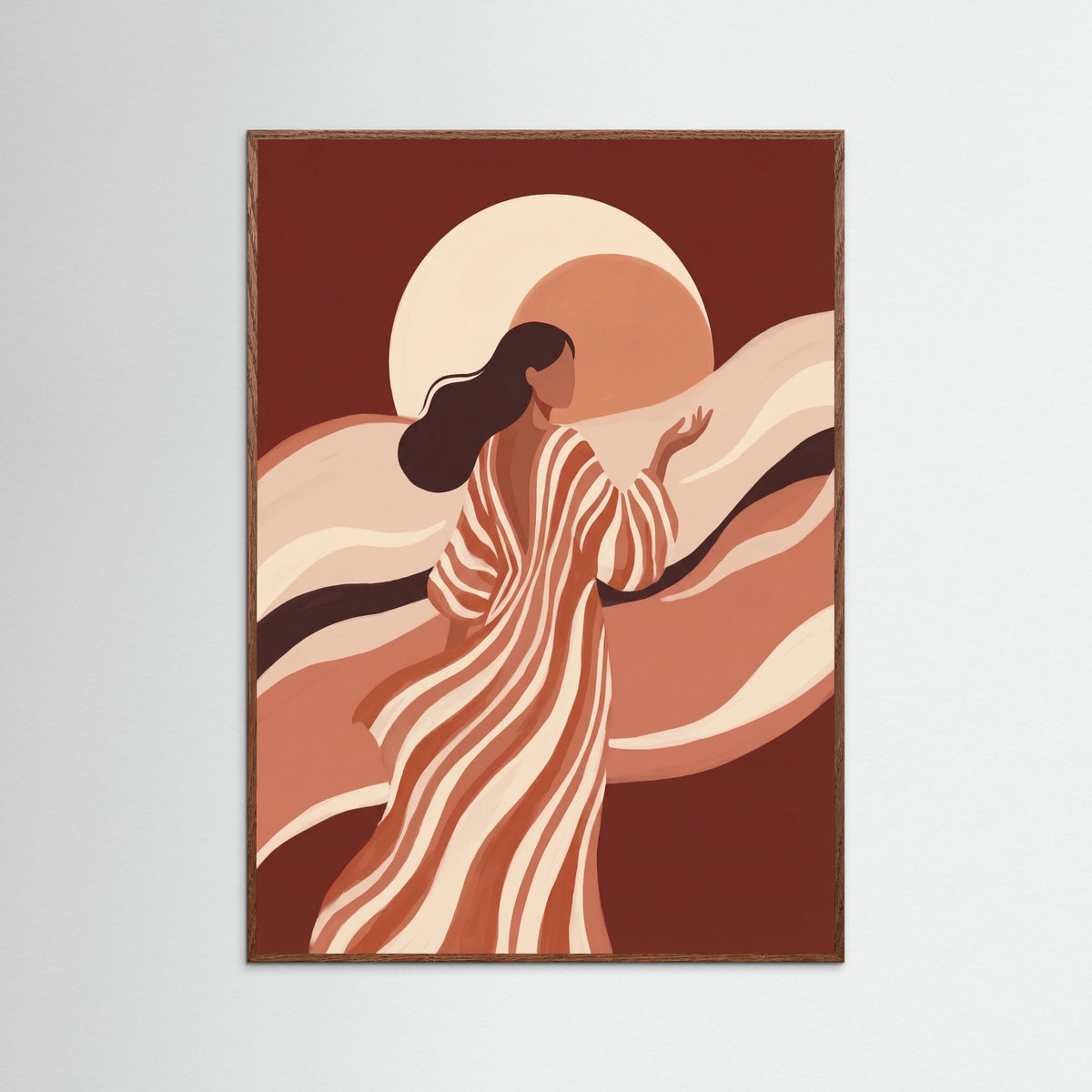 Oak Dark Joyful Striped Dance