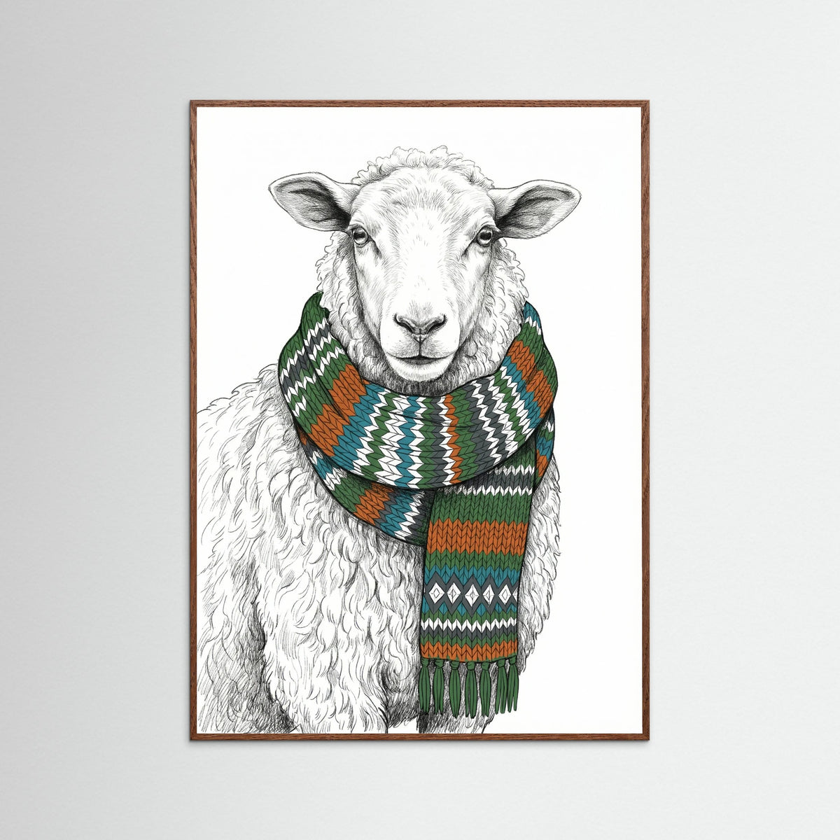 Oak Dark Knitted Hen