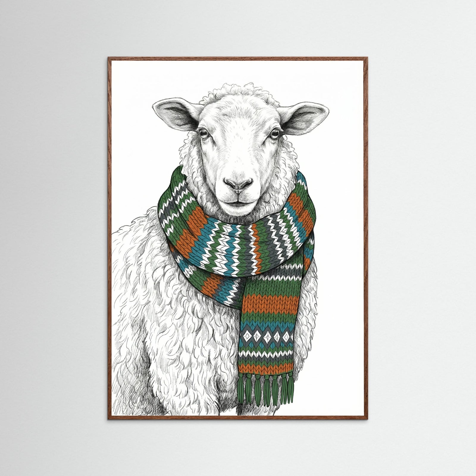 Oak Dark Knitted Hen