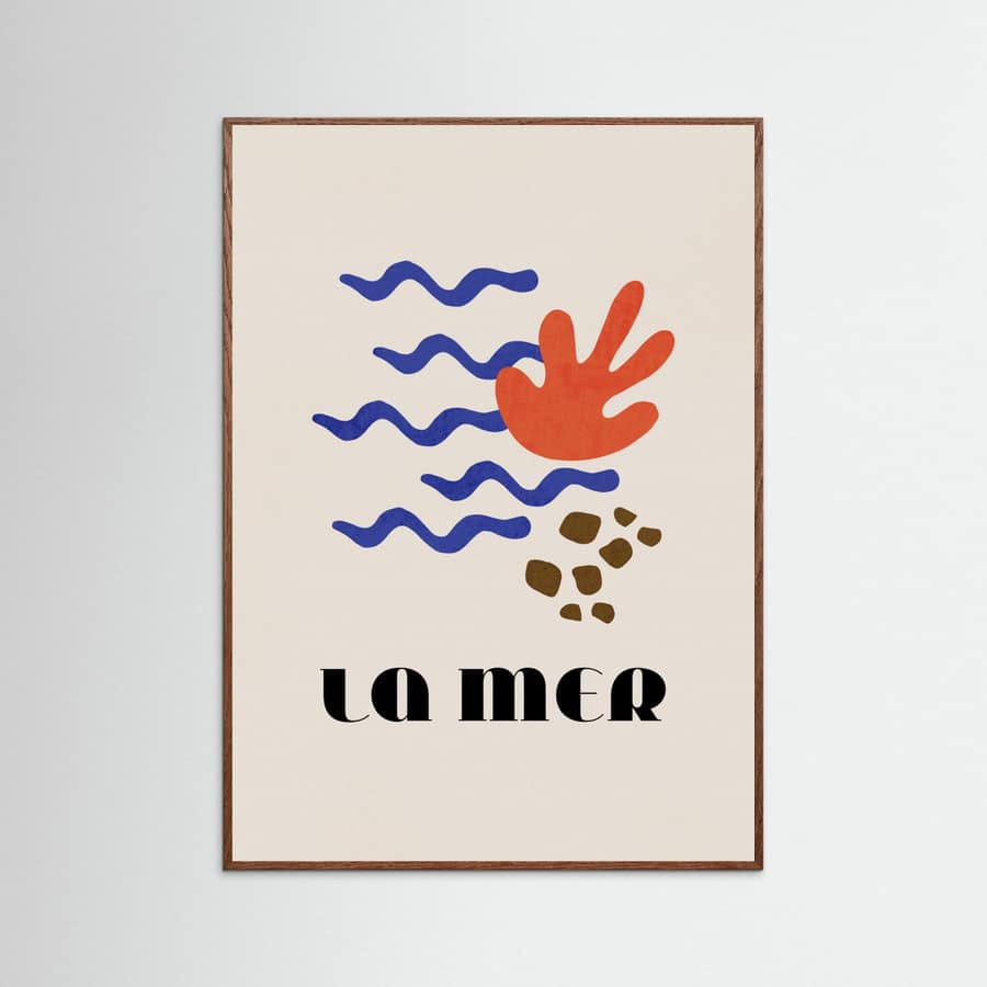 La Mer Abstract Ocean Poster No. 02 – plakat og kunsttryk