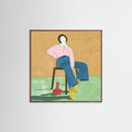 Lady Sitting with her vase Poster – Poster und Kunstdruck