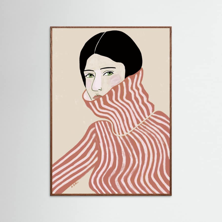 Lady in jumper Poster – poster and art print