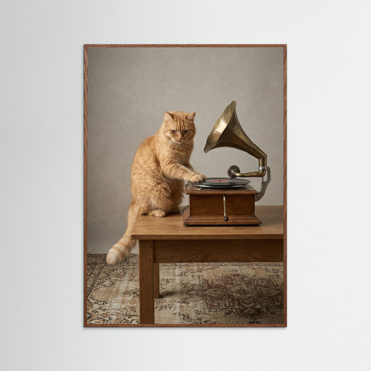 Oak Dark Lampshade Canine