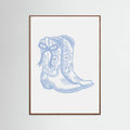Light Blue Cowgirl Boots with Bow Poster – plakat og kunsttryk