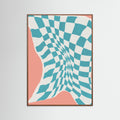 Oak Dark Line Drying Fabric In the Wind Poster
