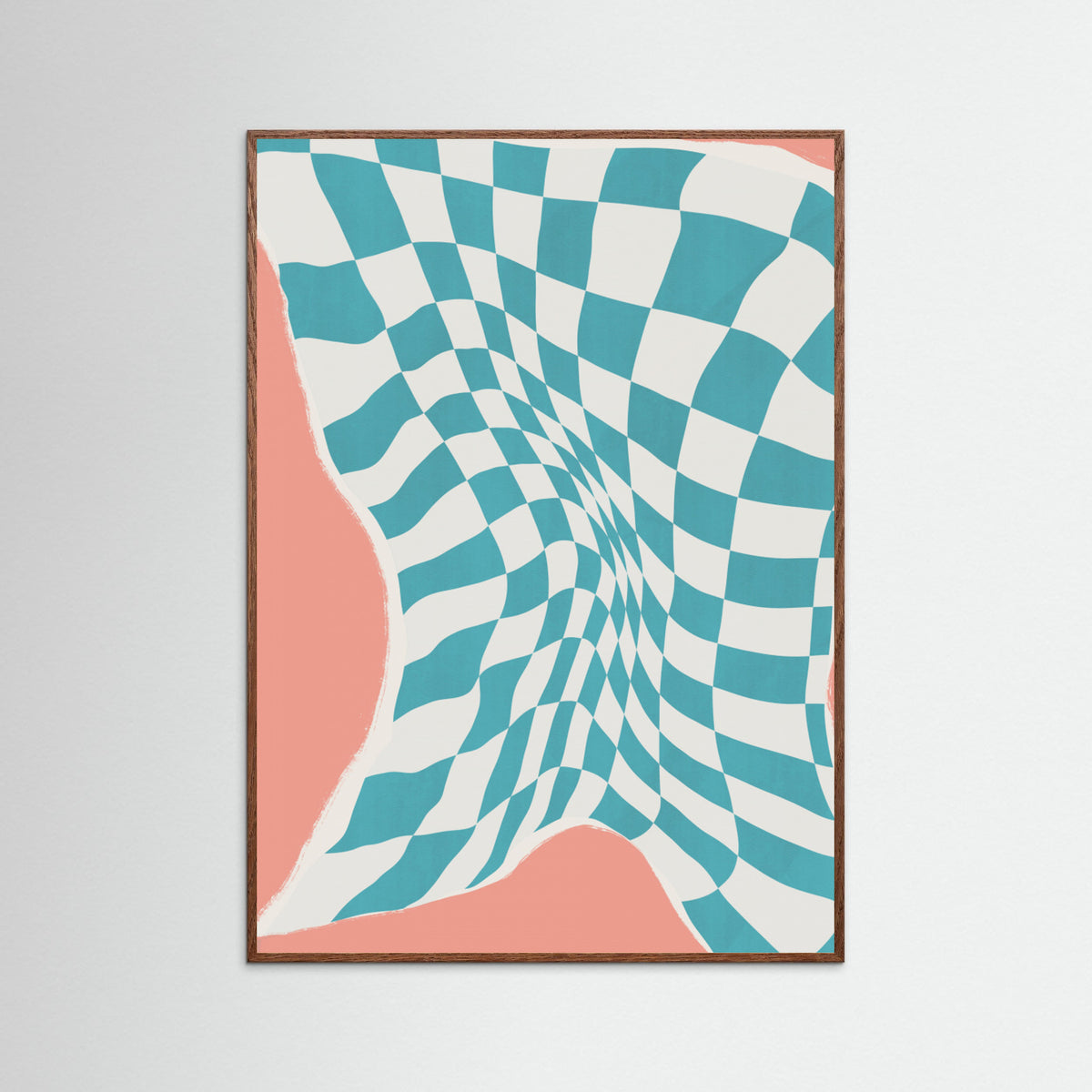 Oak Dark Line Drying Fabric In the Wind Poster