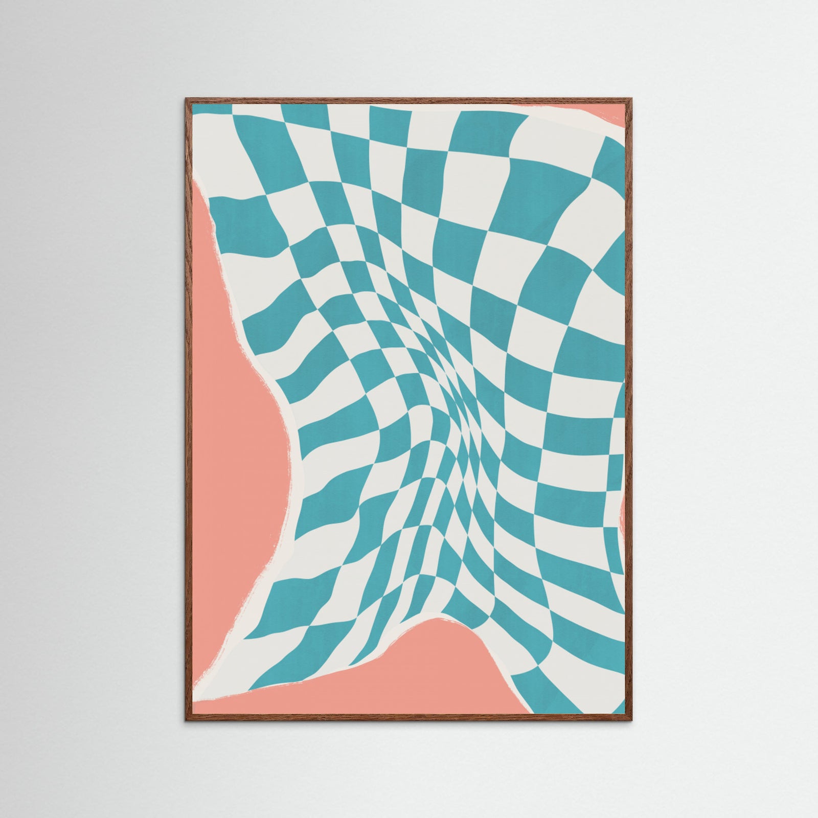 Oak Dark Line Drying Fabric In the Wind Poster