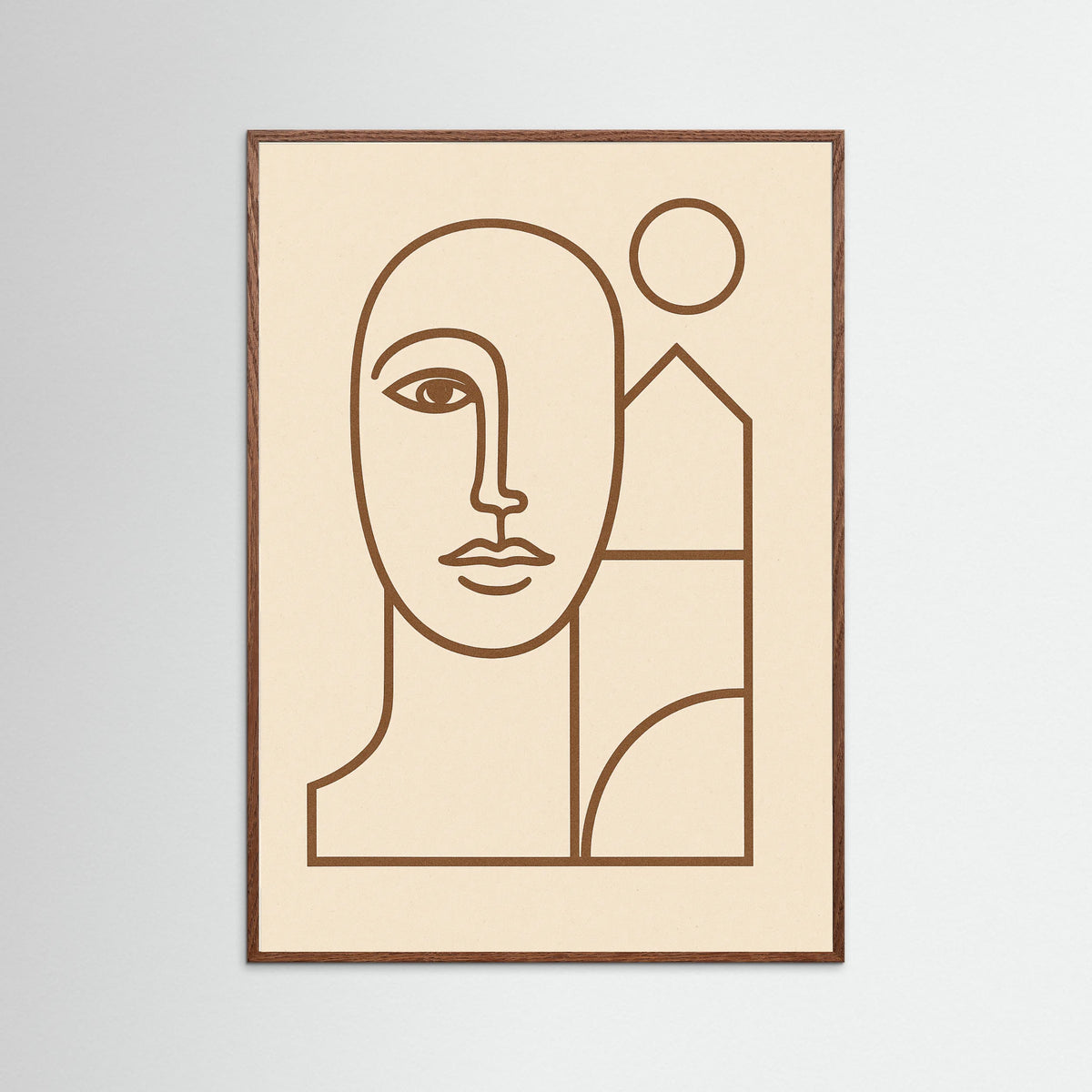 Oak Dark Line Portrait