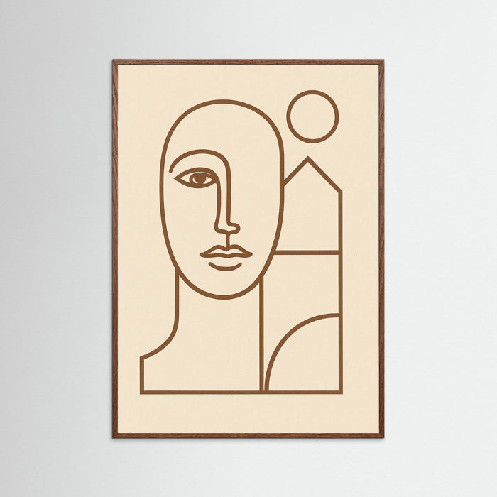 Oak Dark Line Portrait
