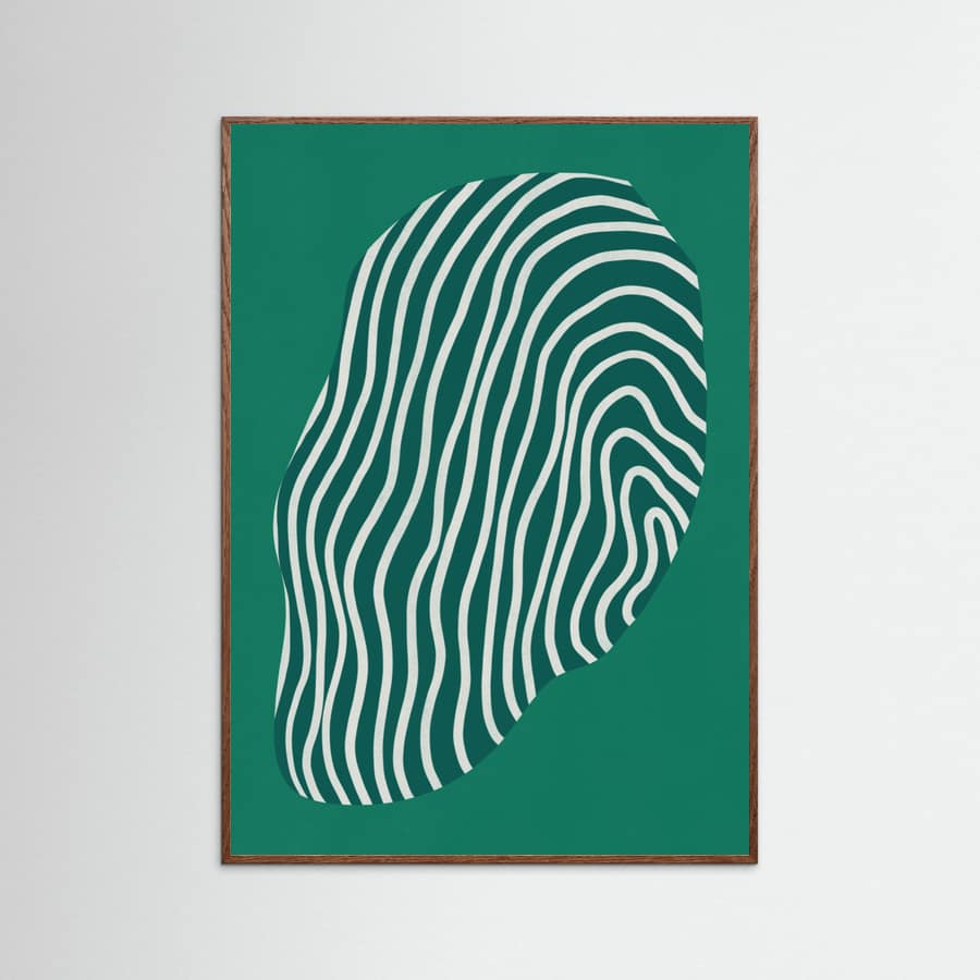Line art confined in space-green Poster – poster and art print