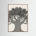 Oak Dark Linear Portrait