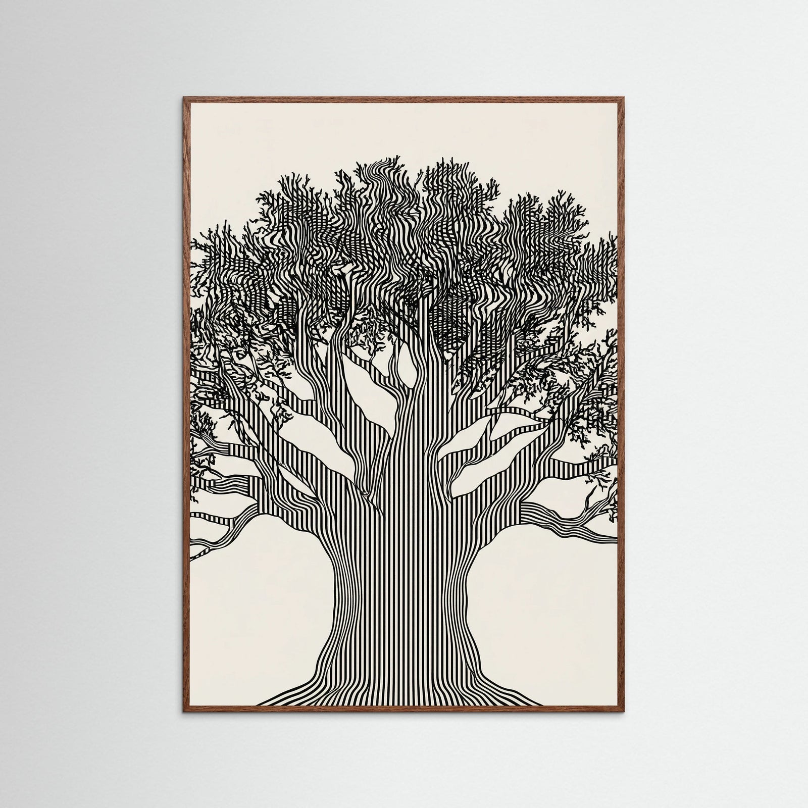 Oak Dark Linear Portrait