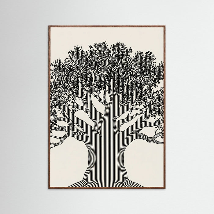 Oak Dark Linear Portrait