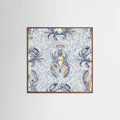 Affiche Lobster and crab coastal nostalgia grey pattern – affiche et impression d’art