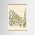 Oak Dark Matchstick Cityscape
