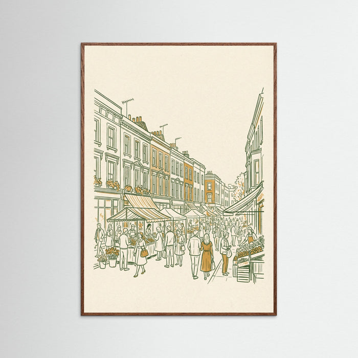 Oak Dark Matchstick Cityscape