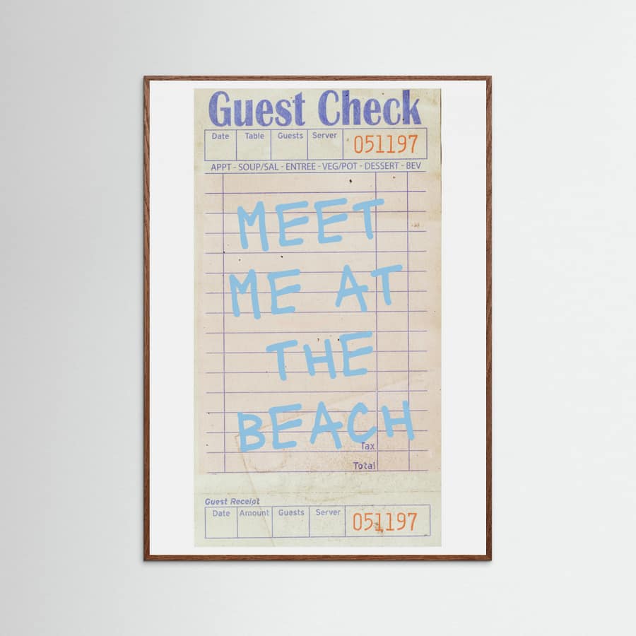 Plakat Meet Me At the Beach   Blue – plakat i druk artystyczny