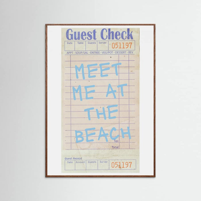 Plakat Meet Me At the Beach   Blue – plakat i druk artystyczny