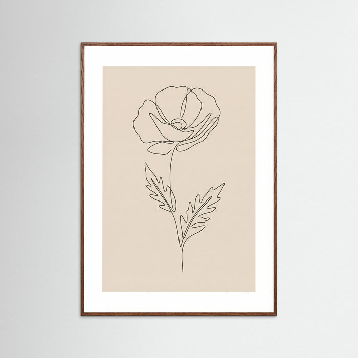 Oak Dark Minimal Rose Bloom