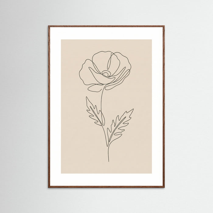 Oak Dark Minimal Rose Bloom